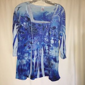 Adorable Bobbie Brooks Tie-dye style Blouse Size